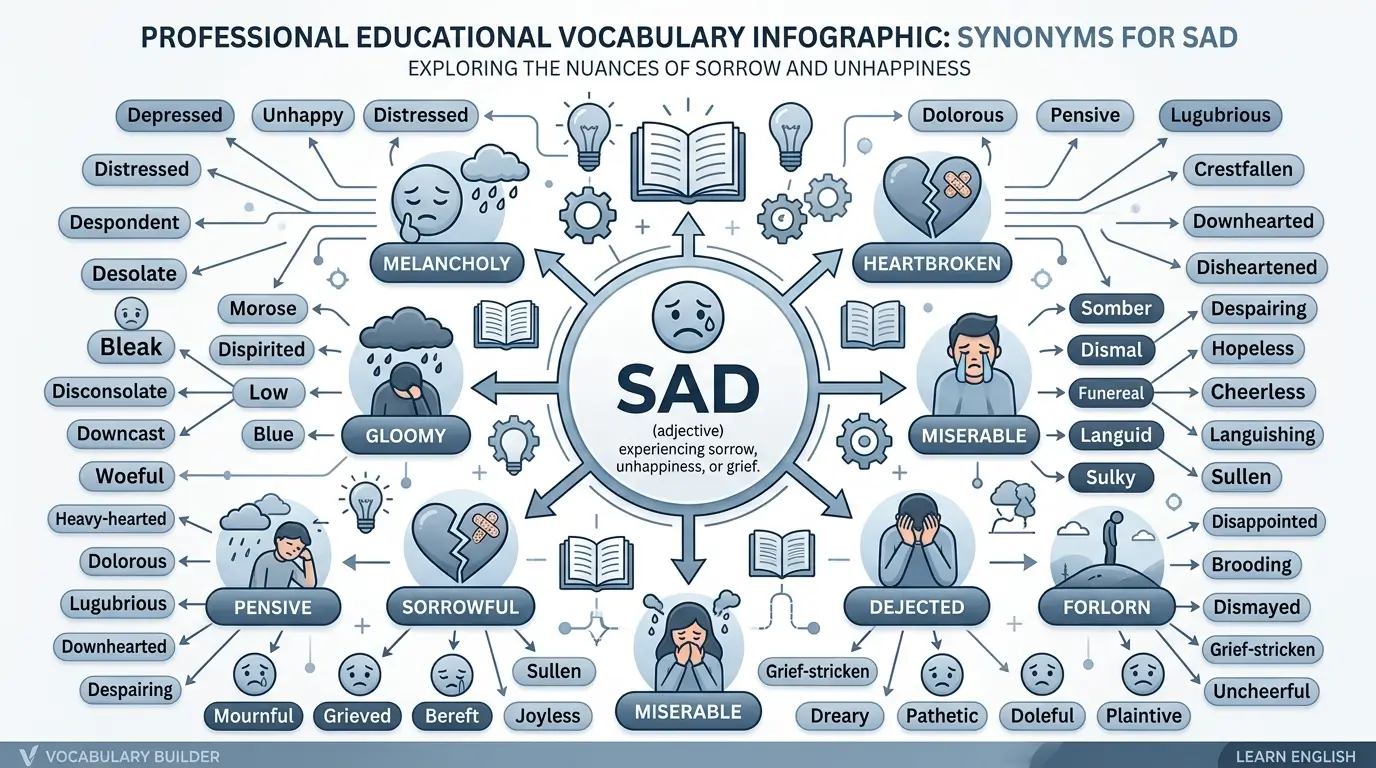 synonyms for sad list