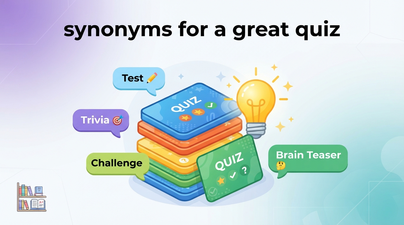 synonyms for great quiz