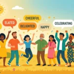 synonyms for happy examples