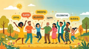 synonyms for happy examples