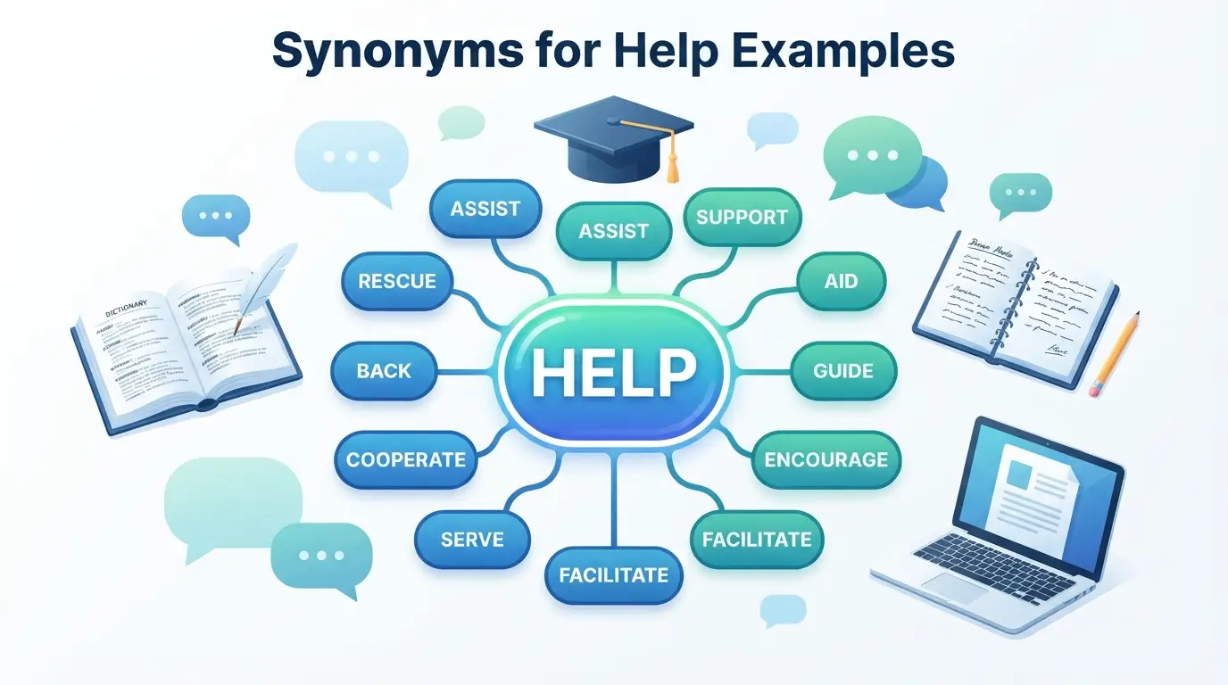 synonyms for help examples