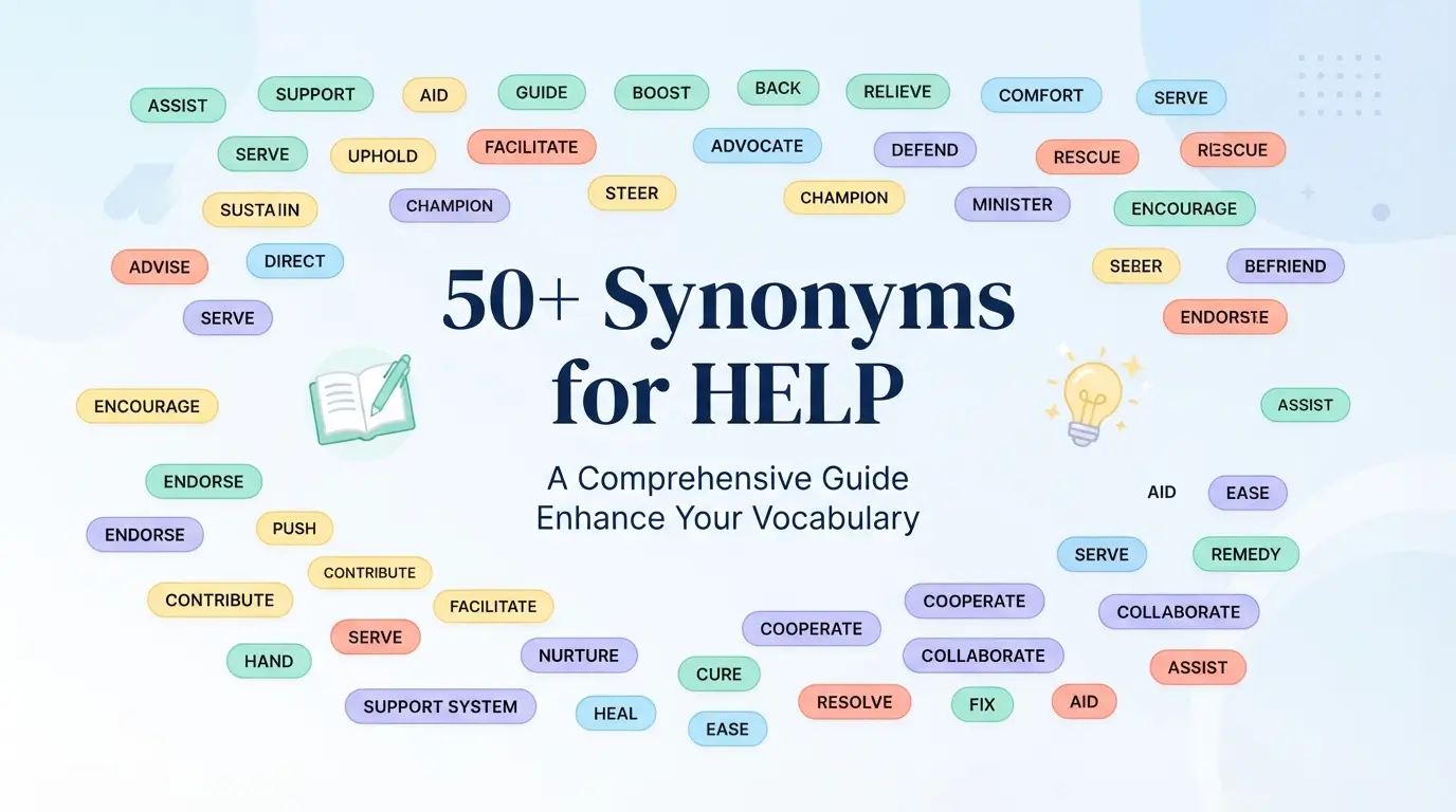 synonyms for help list